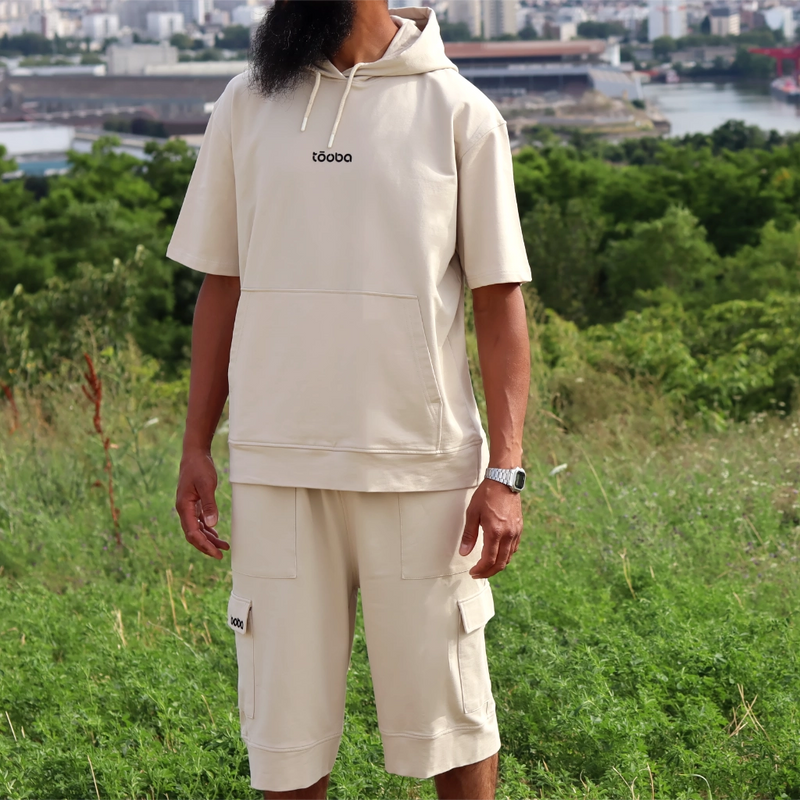 Ensemble été oversize beige - tōoba traksuit light beige