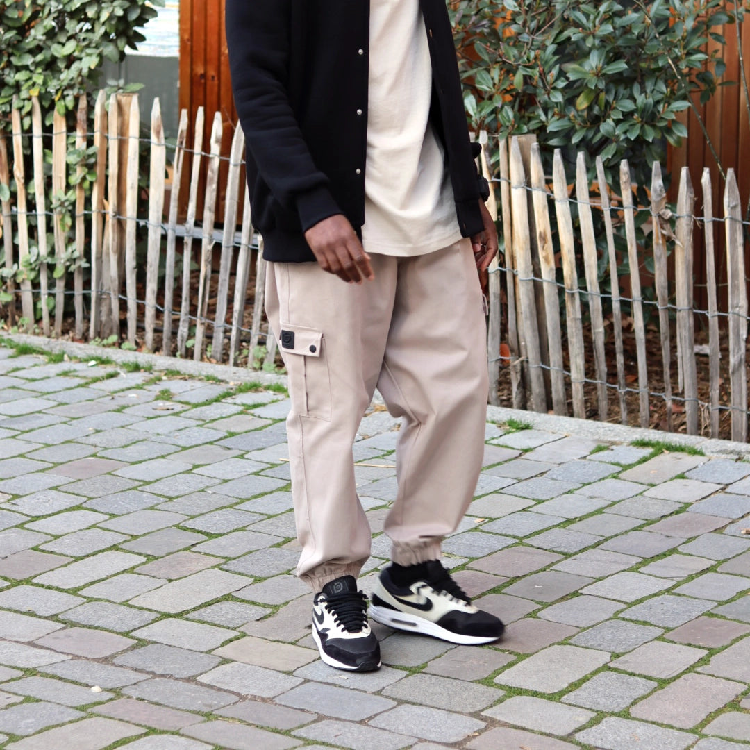 Pantalon cargo oversize beige - tōoba cargo pants