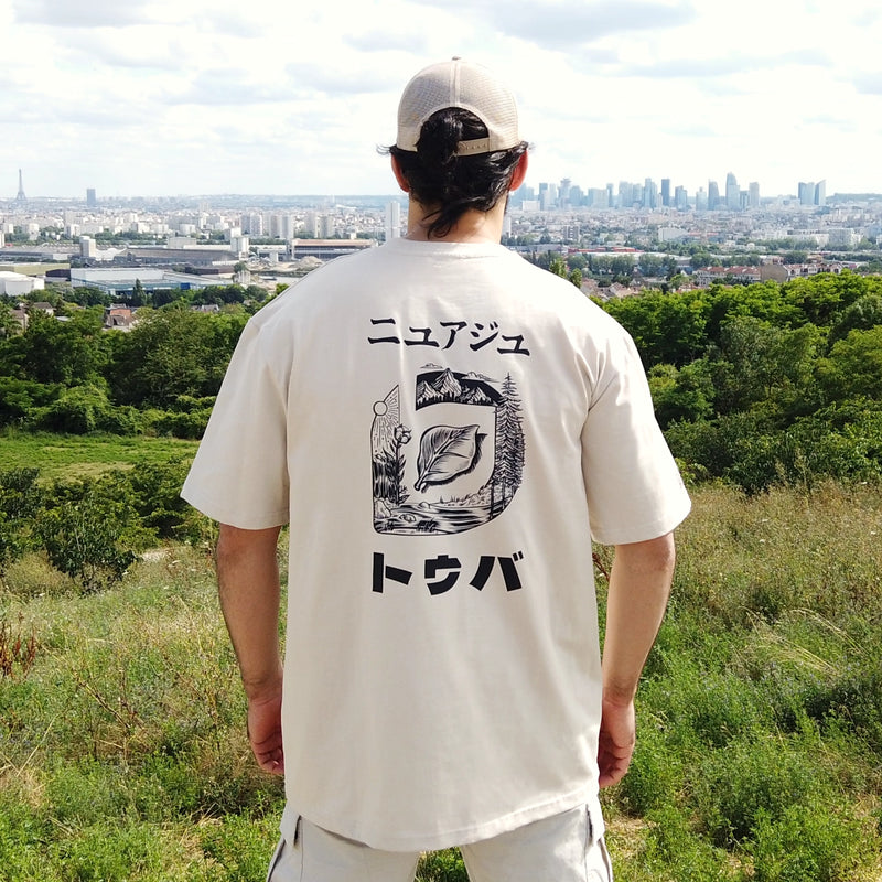 Teeshirt oversize beige - collab tōoba x nuajj