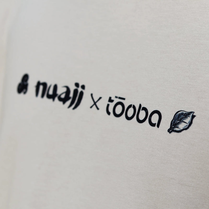 Teeshirt oversize beige - collab tōoba x nuajj dos